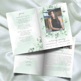 Programa En la memoria amorosa Eucalyptus Greenery Bi-Fold