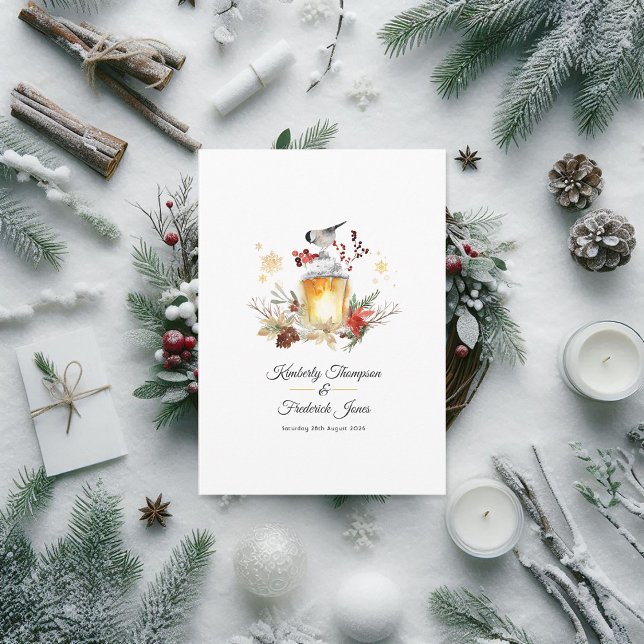 Programa Encanto de Evergreen Pine and Spruce Winter Wedm (Evergreen Pine and Spruce Winter Wedding Charm Program)