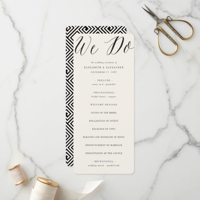 Programa Escribimos caligrafía Boda geométrico clásico (Anverso/Reverso In Situ)