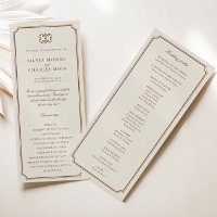 Programa Escudo de Bodas clásicos de Monorgam Brow