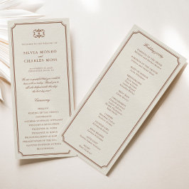 Programa Escudo de Bodas clásicos de Monorgam Brow