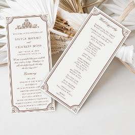 Programa Escudo de Bodas clásicos de Monorgam Brow