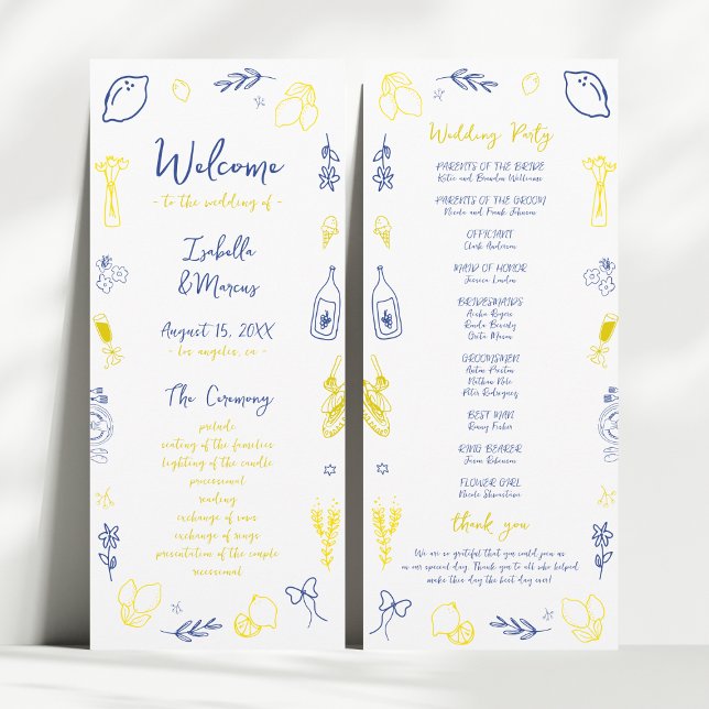 Programa Eso es más Boda italiano de limón de mano tirada (Subido por el creador)
