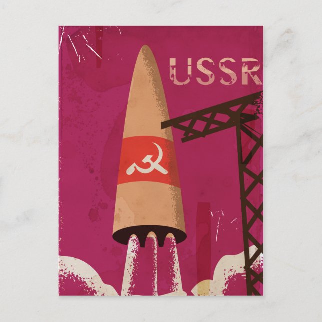 Programa Espacial Soviético URSS Póster Vintage (Anverso)