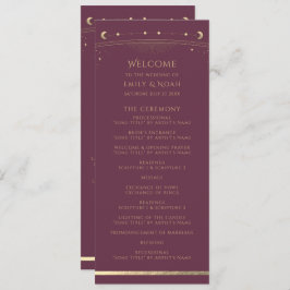 Programa Espacio Astronómico Mystical Plum Gold Sun Moon