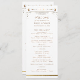 Programa Espacio Astronómico Mystical White Gold Star Moon