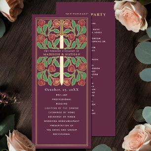 Programa Espada Floral Dorada Medieval Malva Boda Real