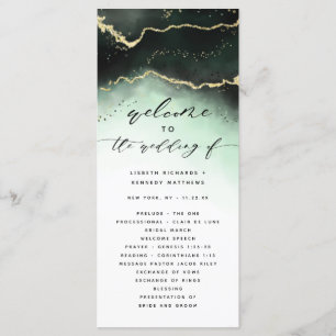 Programa Ethereal Mist Ombre Ceremonia del Boda Verde Esmer