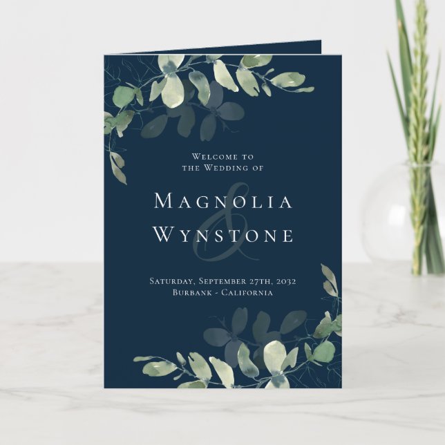 Programa Eucalipto de la Marina Orden del Boda de Ceremonia (Anverso)