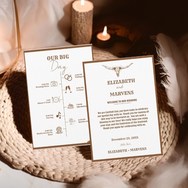 Programa Eventos del Día de la Boda de Cowboy Occidental (Subido por el creador)