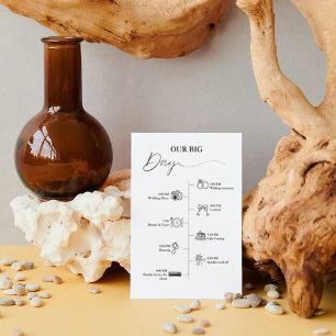 Programa Eventos modernos del día de la boda Minimalista Cr