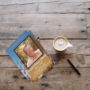 Programa Fall Gold Leaf Trees Nombre de foto Citas Funeral