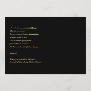 Programa Feliz Navidad John 3:8 Biblia Verse Postcard