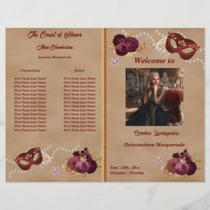 Programa Fiesta Quinceañera Máscara de Mascarada R