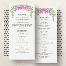 Programa Fiesta Vivid Floral Wedding
