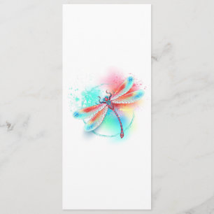 Programa Fléon roja sobre fondo acuarela