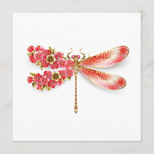 Programa Flor libélula con sakura de joyas (Anverso)