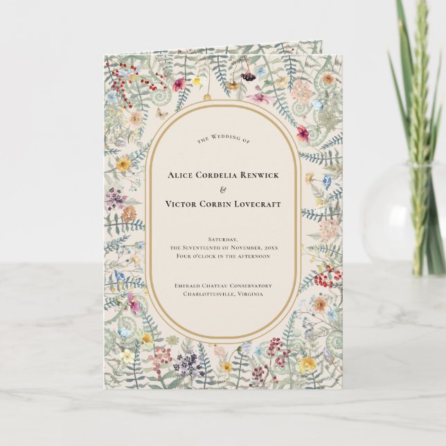 Programa Flor virgen Fern Beige Boda doblado (Anverso)