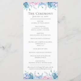 Programa Floral acuarela y Boda de granja de madera rústica