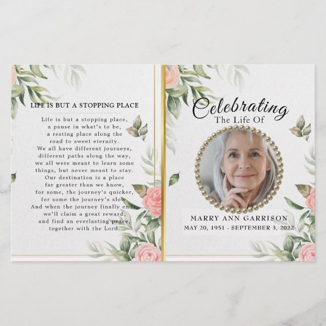 Programa Floral Celebración de la Vida (Anverso)