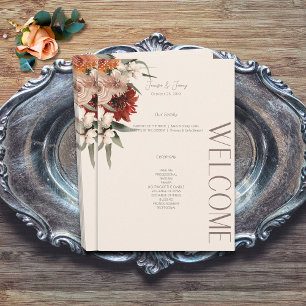 Programa Floral de caída de crema neutra y roya boho