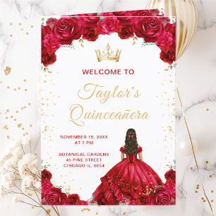 Programa Floral de la Princesa Roja para Quinceañe