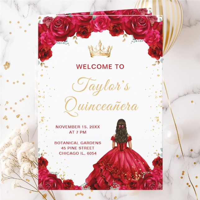 Programa Floral de la Princesa Roja para Quinceañe (Subido por el creador)