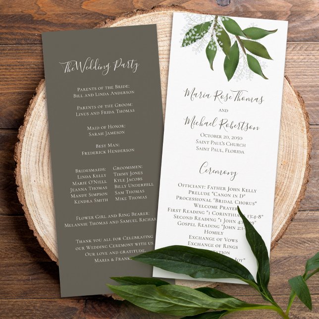 Programa Floral elegancia Sencilla Ceremonia Boda deja (Subido por el creador)