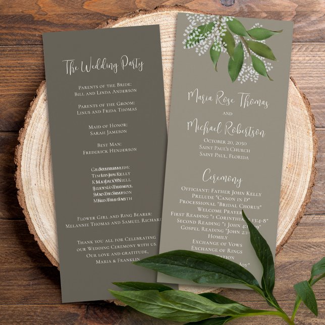 Programa Floral elegancia Sencilla Ceremonia Boda deja (Subido por el creador)