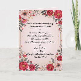 Programa Floral en Boda rosa