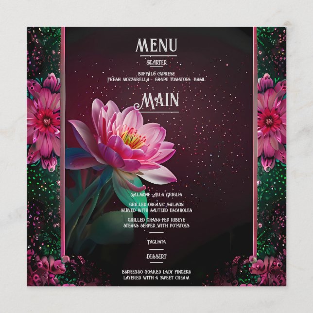 Programa Floral Lotus Boda Suite | Starry Night Romance (Anverso)