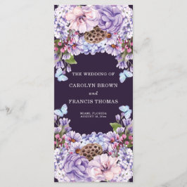 Programa Floral Purple Watercolor Wedglage