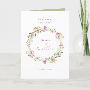 Programa Floral Rubor rosa + verde vendaval botánico plegad