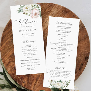 Programa Floral Rubor White Peony Elegant Wedding