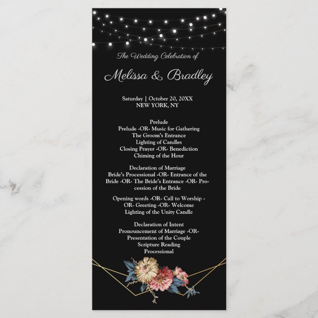 Programa Floral Rustic Magnolia String Lights (Anverso)