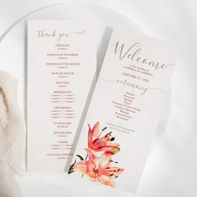 Programa Floral Watercolor Lillies Terracotta (Subido por el creador)