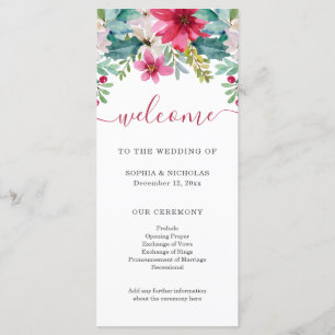 Programa Flores acuarelas navidades BODA
