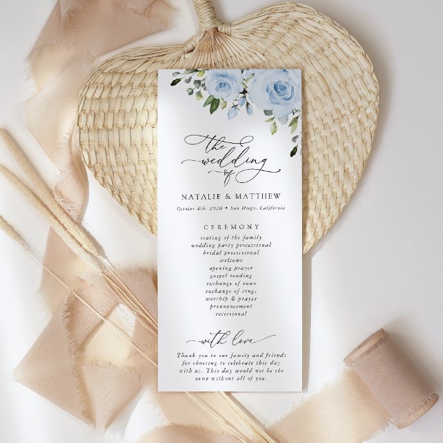 Programa Flores azul turbias, vegetación, boho, Boda floral (Subido por el creador)