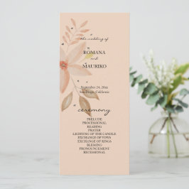 Programa Flores de Acuarela de Terracota Rosa Elegante