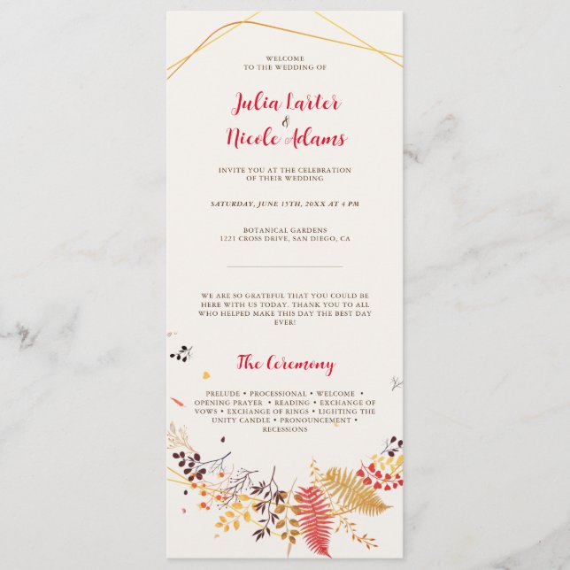 Programa Flores de bosque silvestre Fern Mushrooms Foliage  (Anverso)