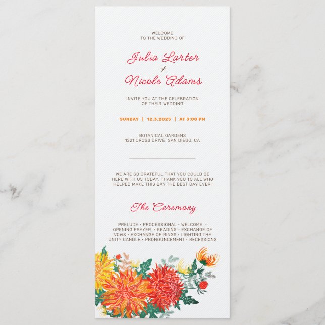 Programa Flores de Dahlia de primavera amarillas naranjas p (Anverso)