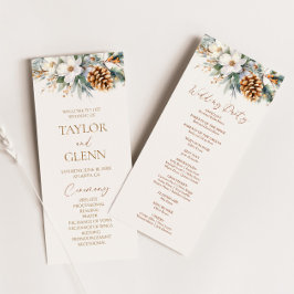 Programa Flores florales de invierno Boda de cono de árbol 