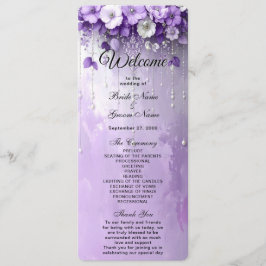 Programa Flores Moradas con Perlas Colgantes Boda