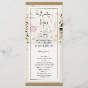 Programa Flores Prensadas de Jardín Caprichoso Boda Bohemia