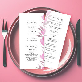 Programa Flores rusticas rosadas acuarela pintadas a mano