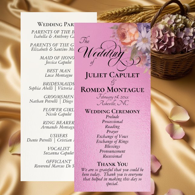 Programa Flores Silvestres Acuarela - Boda Rosa (Subido por el creador)