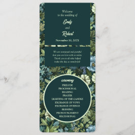 Programa Flores silvestres azules y verdes victorianas romá