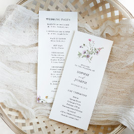 Programa Flores silvestres botánicas | Boda elegante