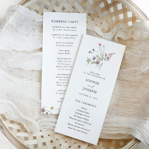 Programa Flores silvestres botánicas   Boda elegante