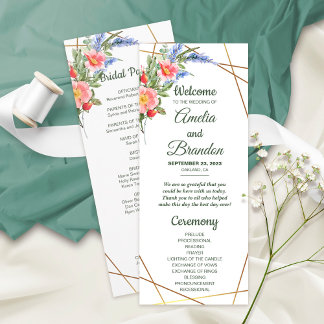 Programa Flores silvestres Faux Relieve metalizado dorado M